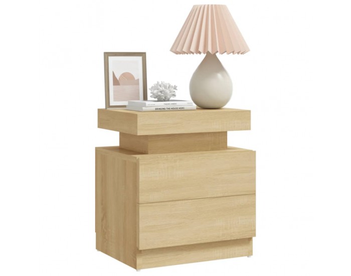 Sonata H Нощно шкафче, сонома дъб, 45x35x52 см, инженерно дърво