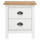 Sonata H Нощно шкафче Hill бяло 46x35x49,5 см борово дърво масив