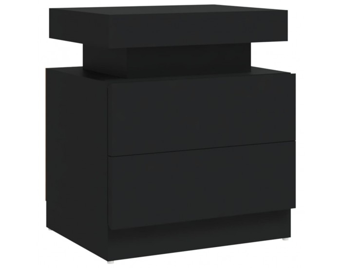 Sonata H Нощно шкафче, черно, 45x35x52 см, инженерно дърво