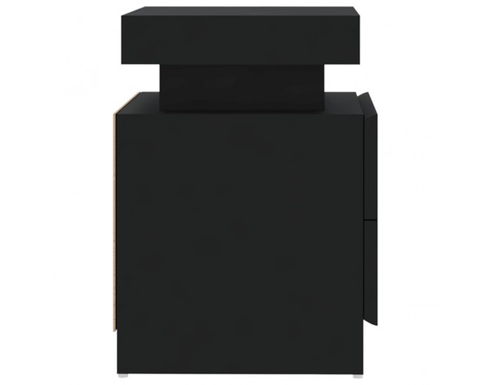 Sonata H Нощно шкафче, черно, 45x35x52 см, инженерно дърво