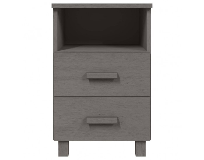 Sonata H Нощни шкафчета HAMAR 2 бр светлосиви 40x35x62 см бор масив
