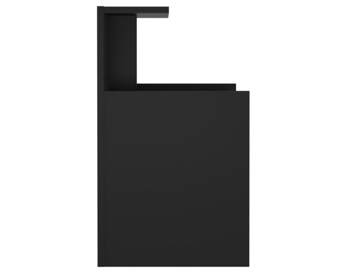 Sonata H Нощни шкафчета, 2 бр, черни, 40x35x60 см, инженерно дърво