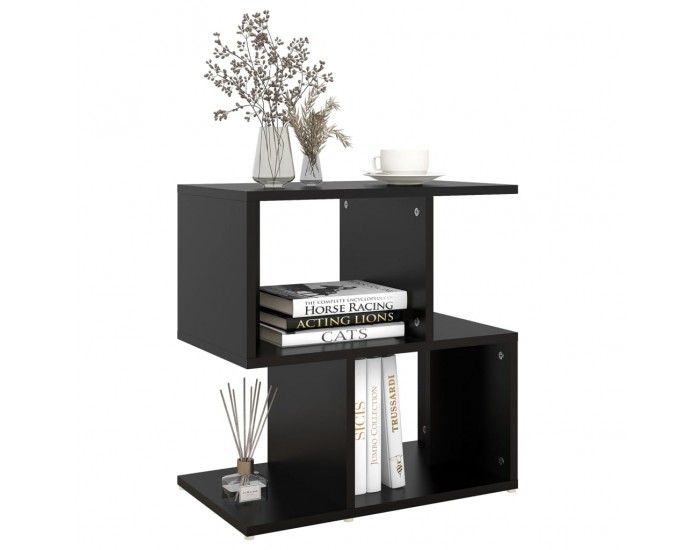 Sonata H Нощно шкафче, черно, 50x30x51,5 см, инженерно дърво