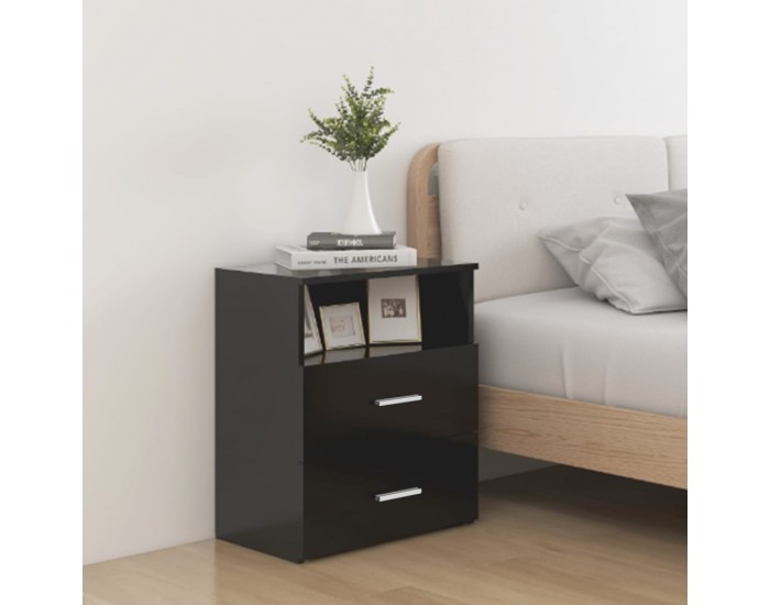 Sonata H Нощно шкафче, черно, 50x32x60 см