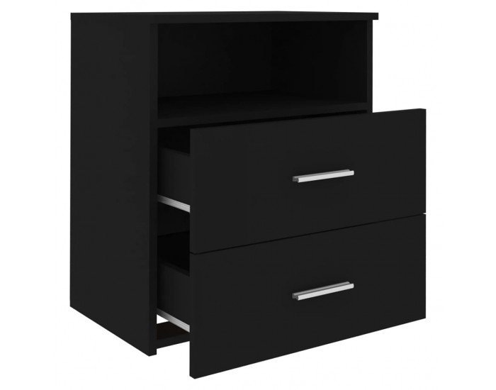 Sonata H Нощно шкафче, черно, 50x32x60 см