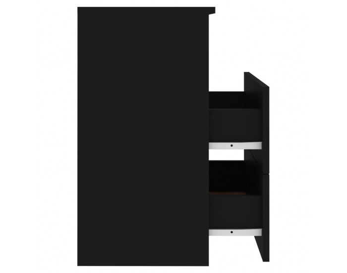 Sonata H Нощно шкафче, черно, 50x32x60 см