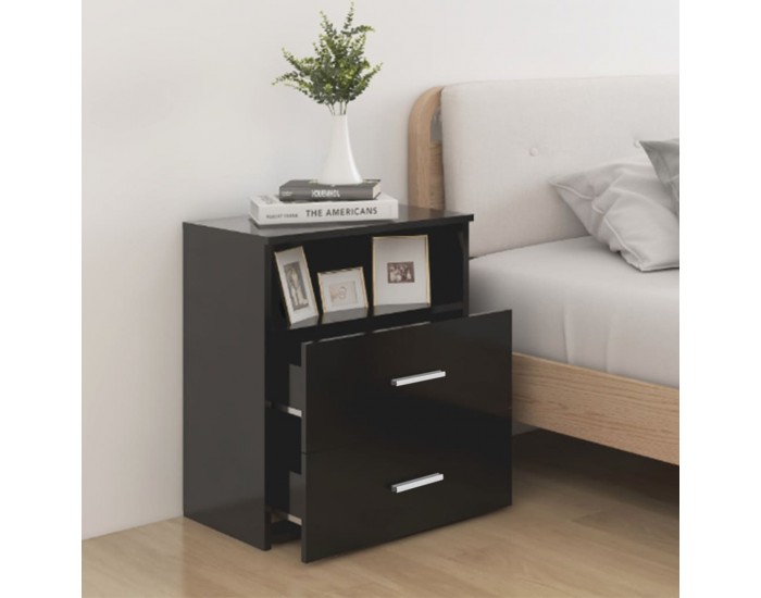 Sonata H Нощно шкафче, черно, 50x32x60 см