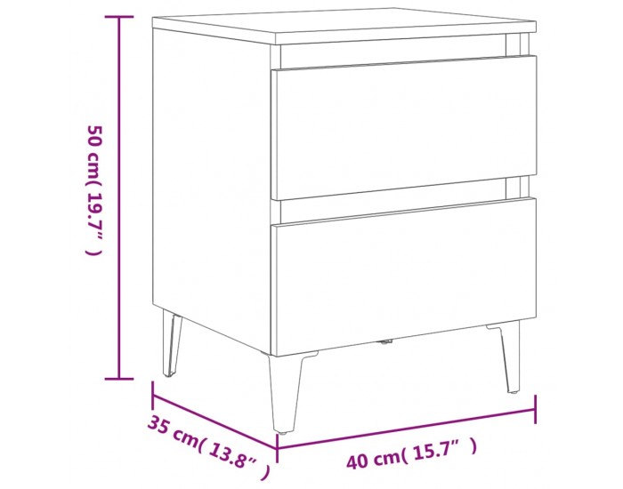Sonata H Нощно шкафче, дъб сонома, 40x35x50 см, инженерно дърво