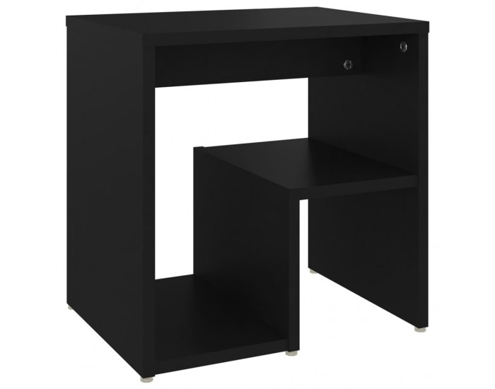 Sonata H Нощно шкафче, черно, 40x30x40 см, инженерно дърво