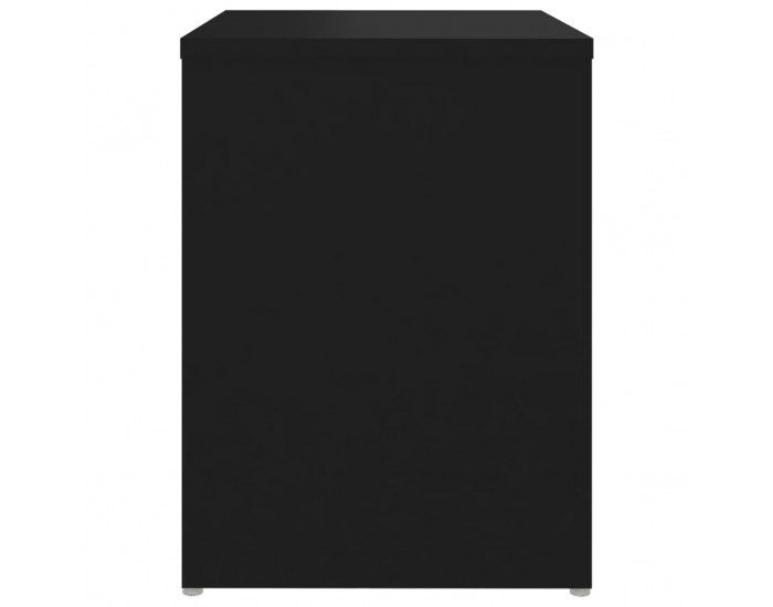 Sonata H Нощно шкафче, черно, 40x30x40 см, инженерно дърво