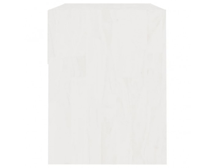 Sonata H Нощно шкафче, бяло, 40x31x40 см, борово дърво масив