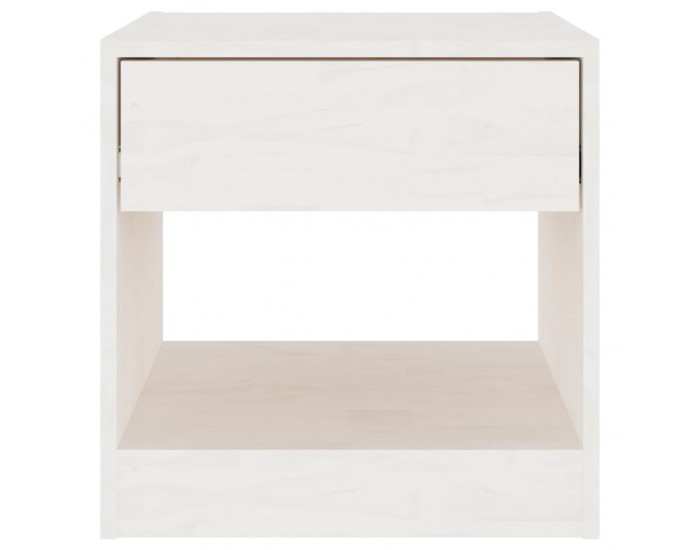Sonata H Нощно шкафче, бяло, 40x31x40 см, борово дърво масив