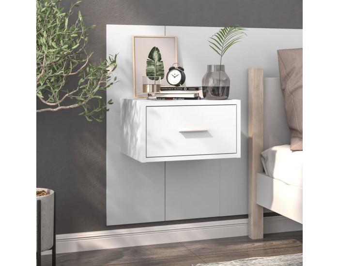 Sonata H Нощно шкафче за стенен монтаж, бяло