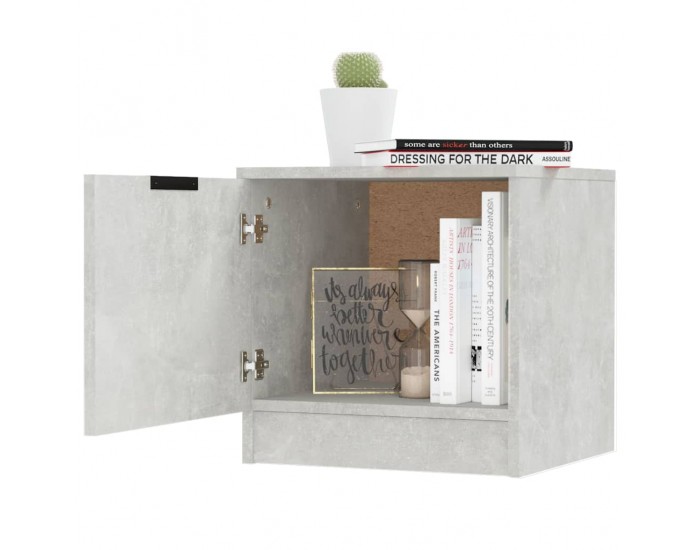 Sonata H Нощно шкафче, бетонно сиво, 40x39x40 см