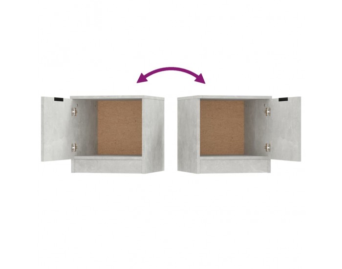 Sonata H Нощно шкафче, бетонно сиво, 40x39x40 см