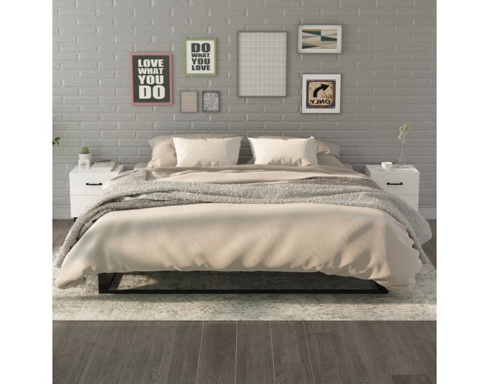 Sonata H Нощни шкафчета, 2 бр, бели, 40x35x47,5 см