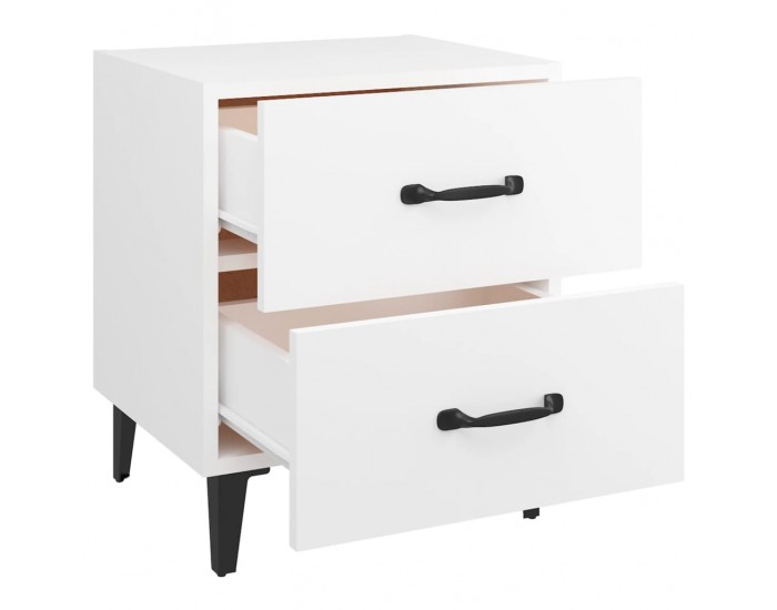 Sonata H Нощни шкафчета, 2 бр, бели, 40x35x47,5 см