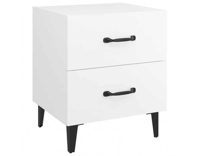 Sonata H Нощни шкафчета, 2 бр, бели, 40x35x47,5 см