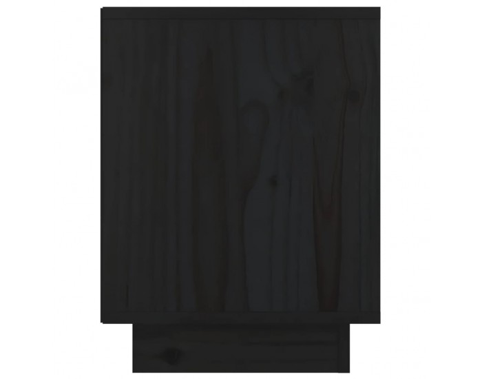 Sonata H Нощни шкафчета, 2 бр, черни, 40x30x40 см, борово дърво масив