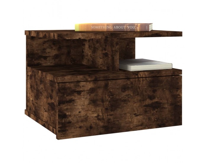 Sonata H Плаващо нощно шкафче, опушен дъб, 40x31x27 см, инженерно дърво Sonata H Плаващо нощно шкафче, опушен дъб, 40x31x27 см, инженерно дърво