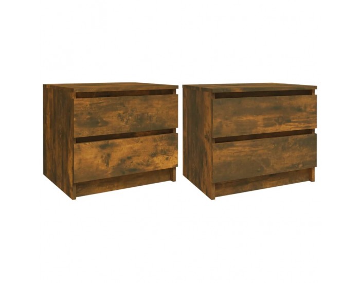 Sonata H Нощни шкафчета 2 бр опушен дъб 50x39x43,5 см инженерно дърво