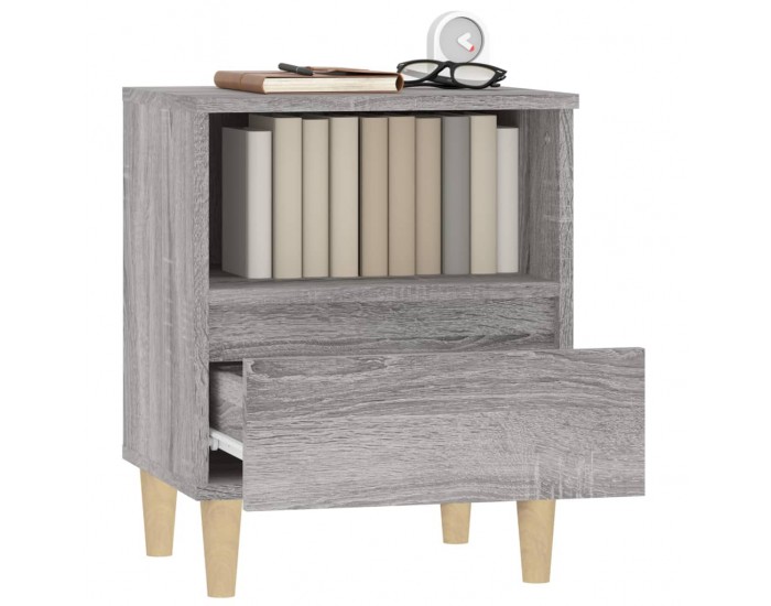 Sonata H Нощни шкафчета, 2 бр, сив сонома, 40x35x50 см