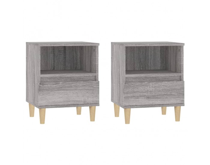 Sonata H Нощни шкафчета, 2 бр, сив сонома, 40x35x50 см
