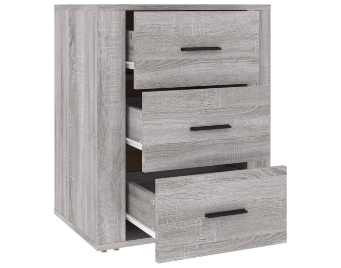 Sonata H Нощно шкафче, сив сонома, 50x36x60 см, инженерно дърво
