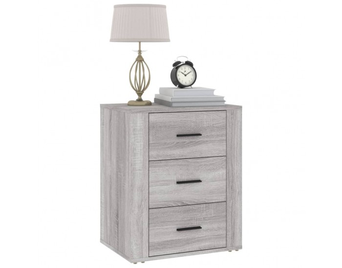 Sonata H Нощно шкафче, сив сонома, 50x36x60 см, инженерно дърво
