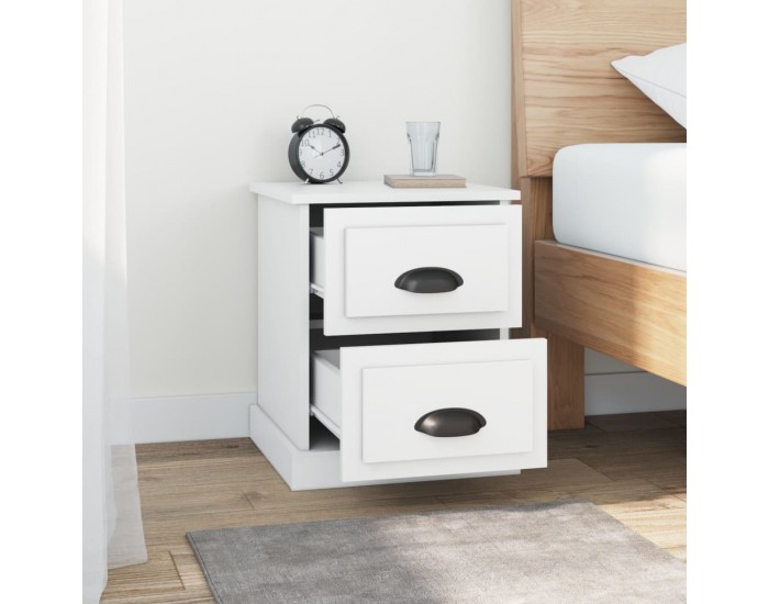 Sonata H Нощно шкафче, бяло, 39x39x47,5 см, инженерно дърво