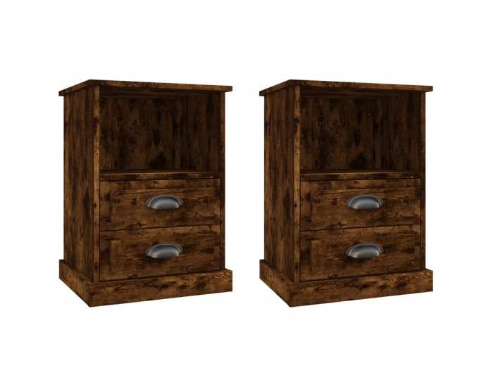 Sonata H Нощни шкафчета, 2 бр, опушен дъб, 43x36x60 см