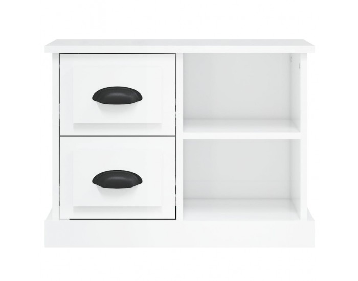 Sonata H Нощно шкафче, бял гланц, 60x35,5x45 см
