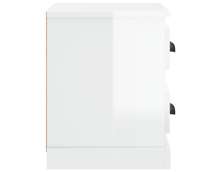Sonata H Нощно шкафче, бял гланц, 60x35,5x45 см