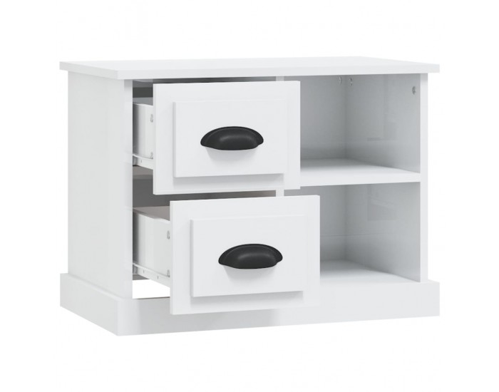 Sonata H Нощно шкафче, бял гланц, 60x35,5x45 см