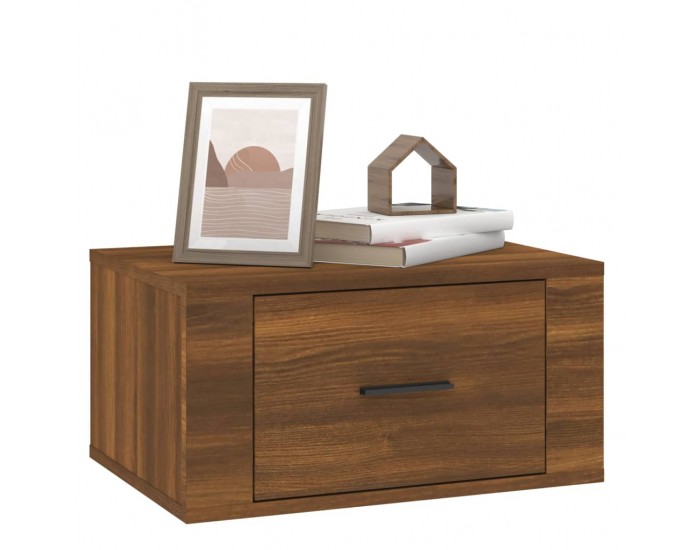 Sonata H Нощни шкафчета за стенен монтаж, 2 бр, кафяв дъб, 50x36x25 см