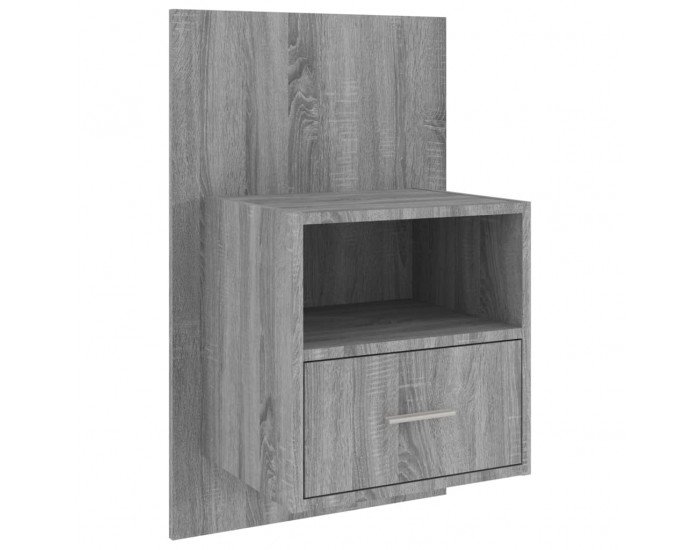 Sonata H Нощни шкафчета за стенен монтаж, 2 бр, сив сонома