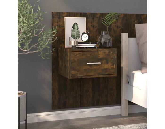 Sonata H Нощно шкафче за стенен монтаж, опушен дъб