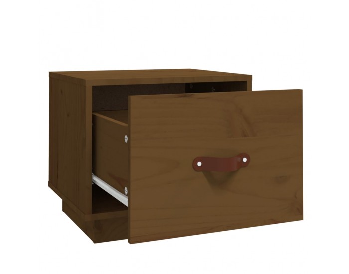 Sonata H Нощно шкафче, меденокафяво, 40x34x35 см, борово дърво масив