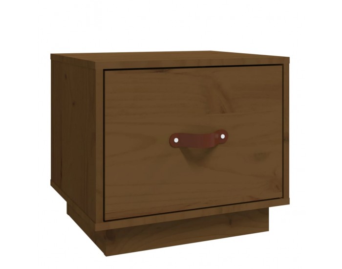 Sonata H Нощно шкафче, меденокафяво, 40x34x35 см, борово дърво масив