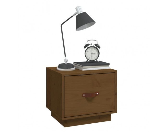 Sonata H Нощно шкафче, меденокафяво, 40x34x35 см, борово дърво масив