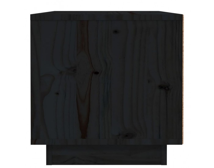 Sonata H Нощно шкафче, черно, 40x34x35 см, борово дърво масив