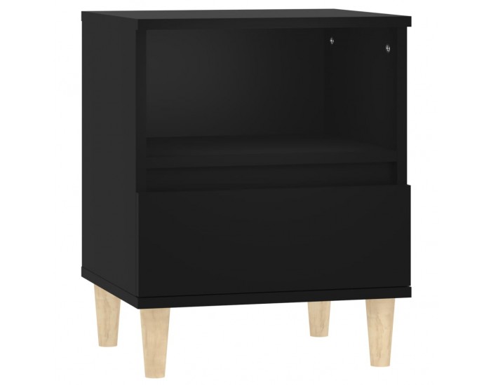 Sonata H Нощни шкафчета, 2 бр, черен, 40x35x50 см