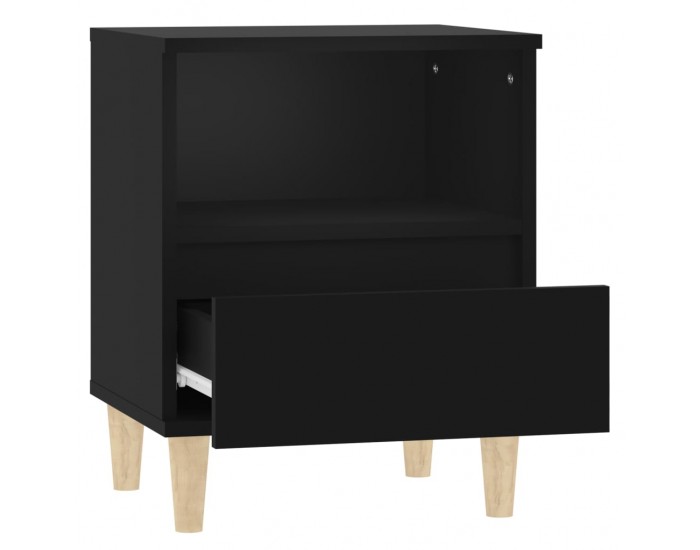 Sonata H Нощни шкафчета, 2 бр, черен, 40x35x50 см