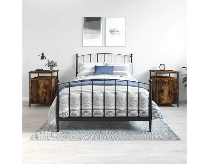 Sonata H Нощни шкафчета 2 бр опушен дъб 40x42x60 см инженерно дърво