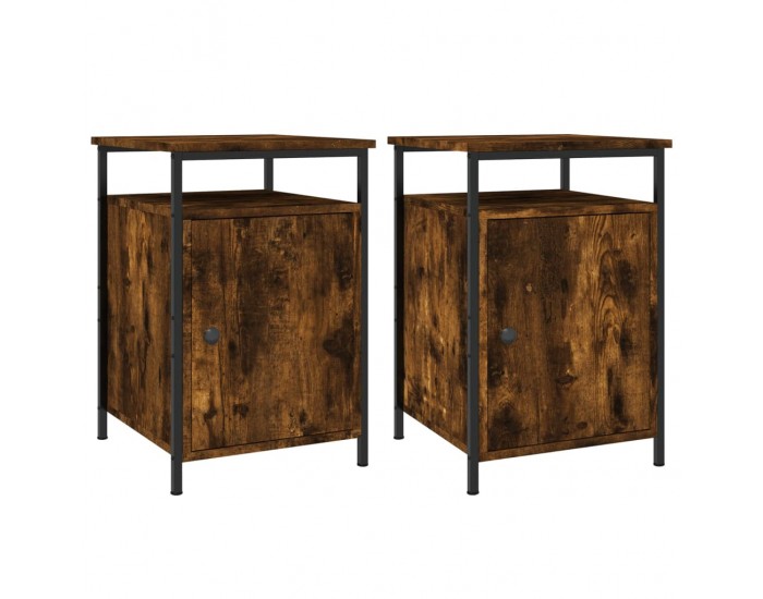 Sonata H Нощни шкафчета 2 бр опушен дъб 40x42x60 см инженерно дърво