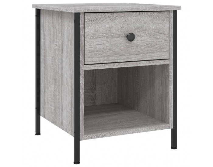 Sonata H Нощно шкафче, сив сонома, 40x42x50 см, инженерно дърво