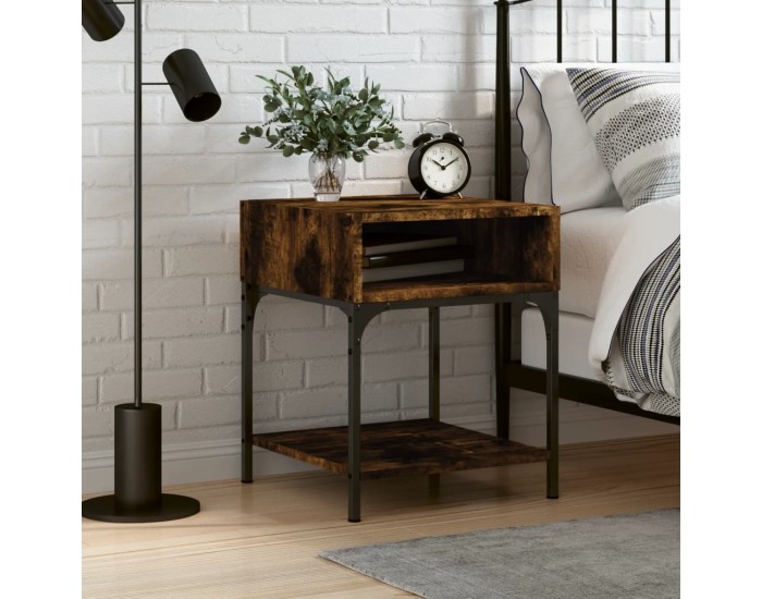 Sonata H Нощна масичка, опушен дъб, 40x41x50 см, инженерно дърво