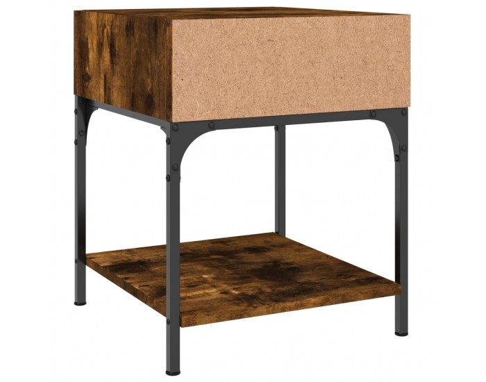 Sonata H Нощна масичка, опушен дъб, 40x41x50 см, инженерно дърво