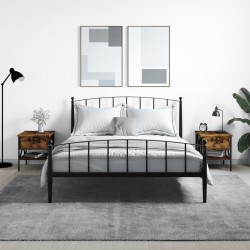 Sonata H Нощни масички, 2 бр, опушен дъб, 40x42x45 см, инженерно дърво - Нощни шкафчета