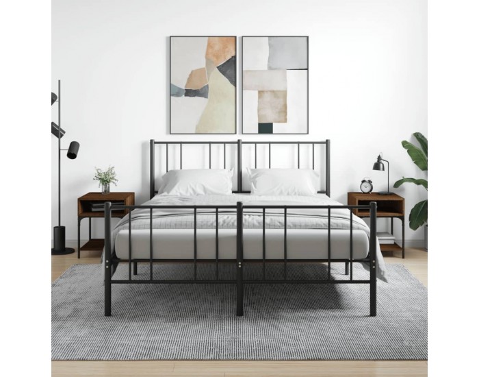 Sonata H Нощни масички, 2 бр, кафяв дъб, 40x41x50 см, инженерно дърво